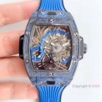 Swiss Replica Hublot Spirit of Big Bang Tourbillon Carbon & Blue Watch - 2019 New